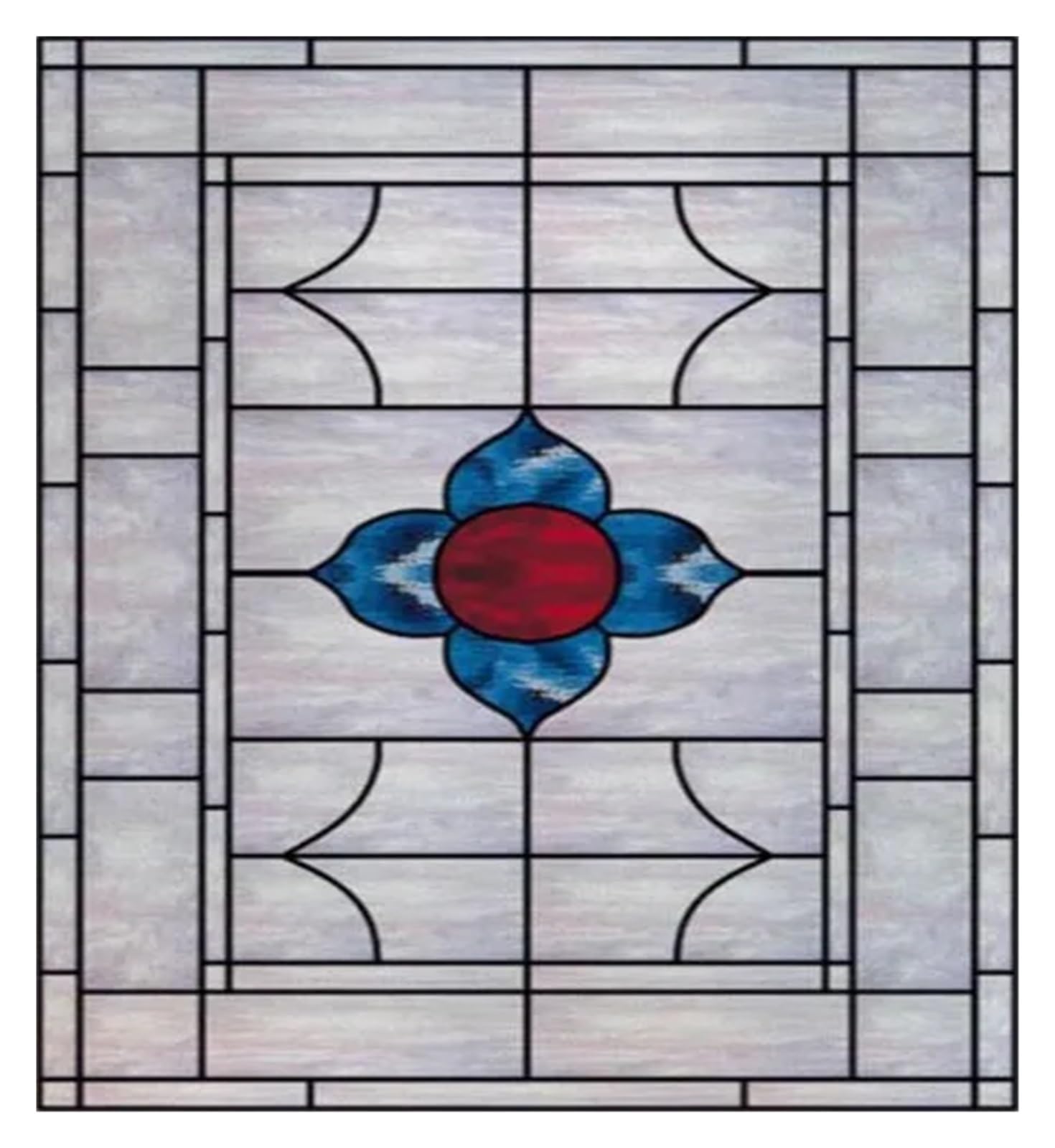 Window Film Stained Glass Window Film Retro Vintage Frosted Static Cling Art Colored Films Door Sticker