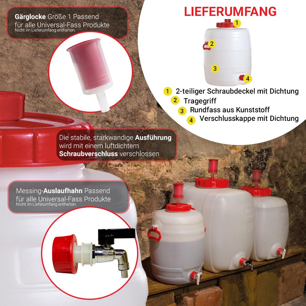 GRAF Universal-Fass 80 Liter rund aus lebensmittelechten PE