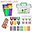 Bmag Counting Bears with Matching Sorting Cups,Number Color Recognition STEM Educational Toy for Toddler, Pre-School Learning Toy with 90 Bears,2 Tweezers,11 Activity Cards,1 Storage Box