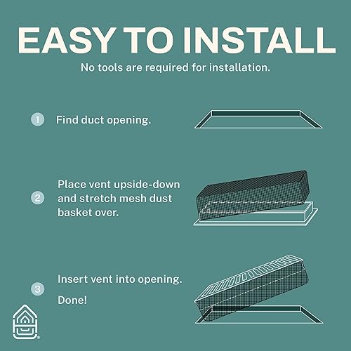 Miniatura 6 de Home Intuition Ventilación decorativa contemporánea de 2 x 14 pulgadas con trampa de cubierta de malla, gris claro