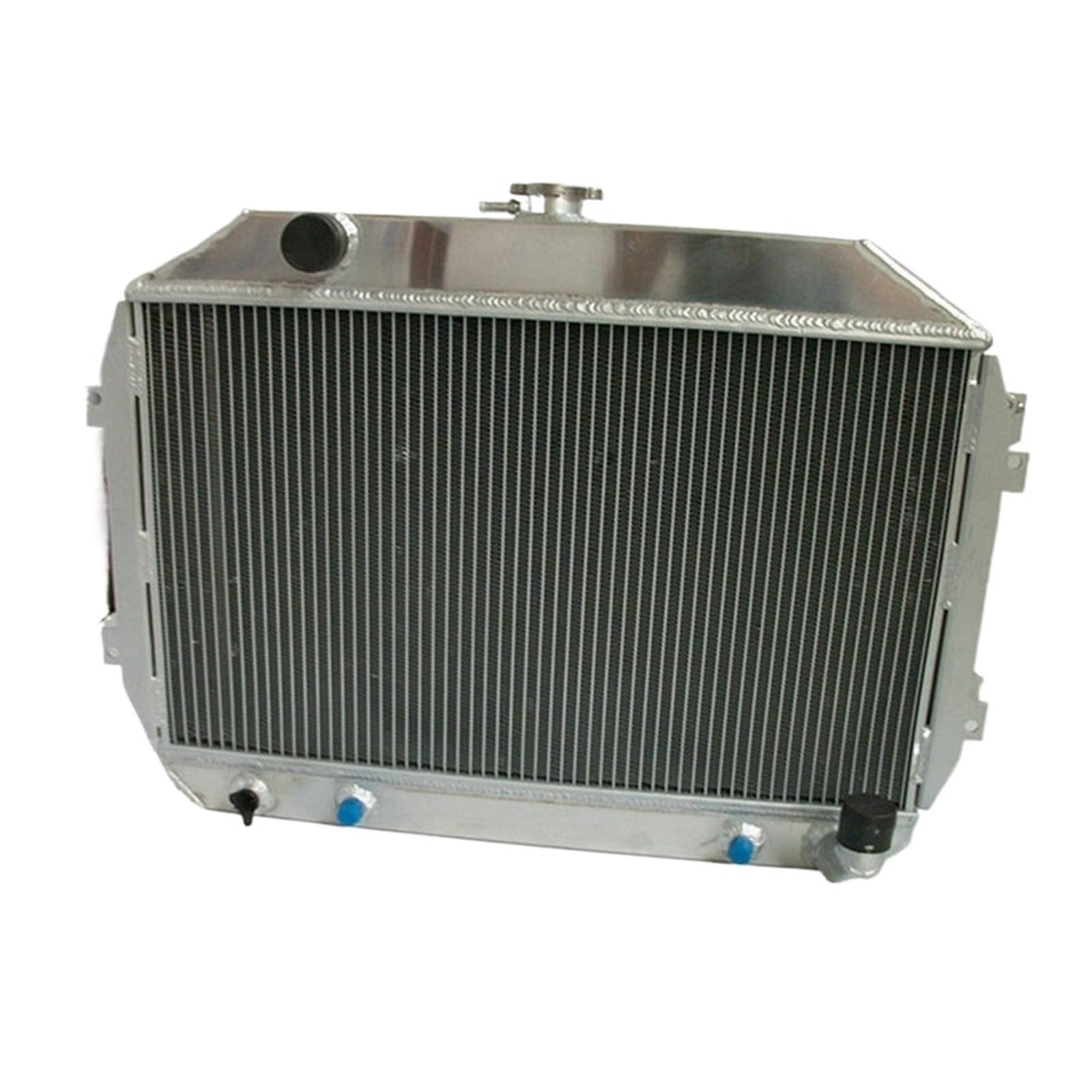 Radiador de aluminio 3 filas y 2 ventiladores compatibles con NISSAN Datsun 240Z/260Z AT/MT (1970-1975)