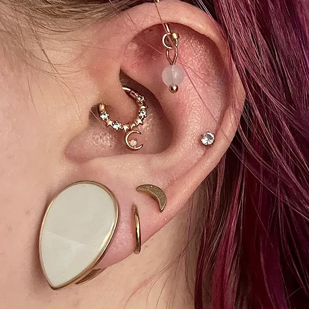 Vankula Dilatatori Lobo Single Flared tunnel dilatatore orecchie in Acciaio inossidabile Conchiglia a goccia lobi piercing espansori Gioielli Uomo Donna 6mm a 25mm