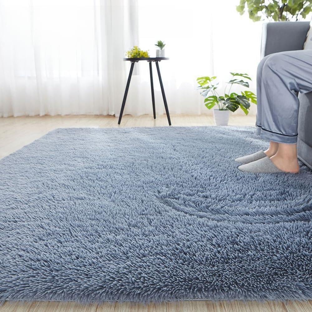 Tappeto a pelo lungo ultra soffice, antiscivolo, per soggiorno e cameretta dei bambini, morbido, 40 x 120 cm, colore: blu, decorazione per la casa, camera da letto e cameretta dei bambini