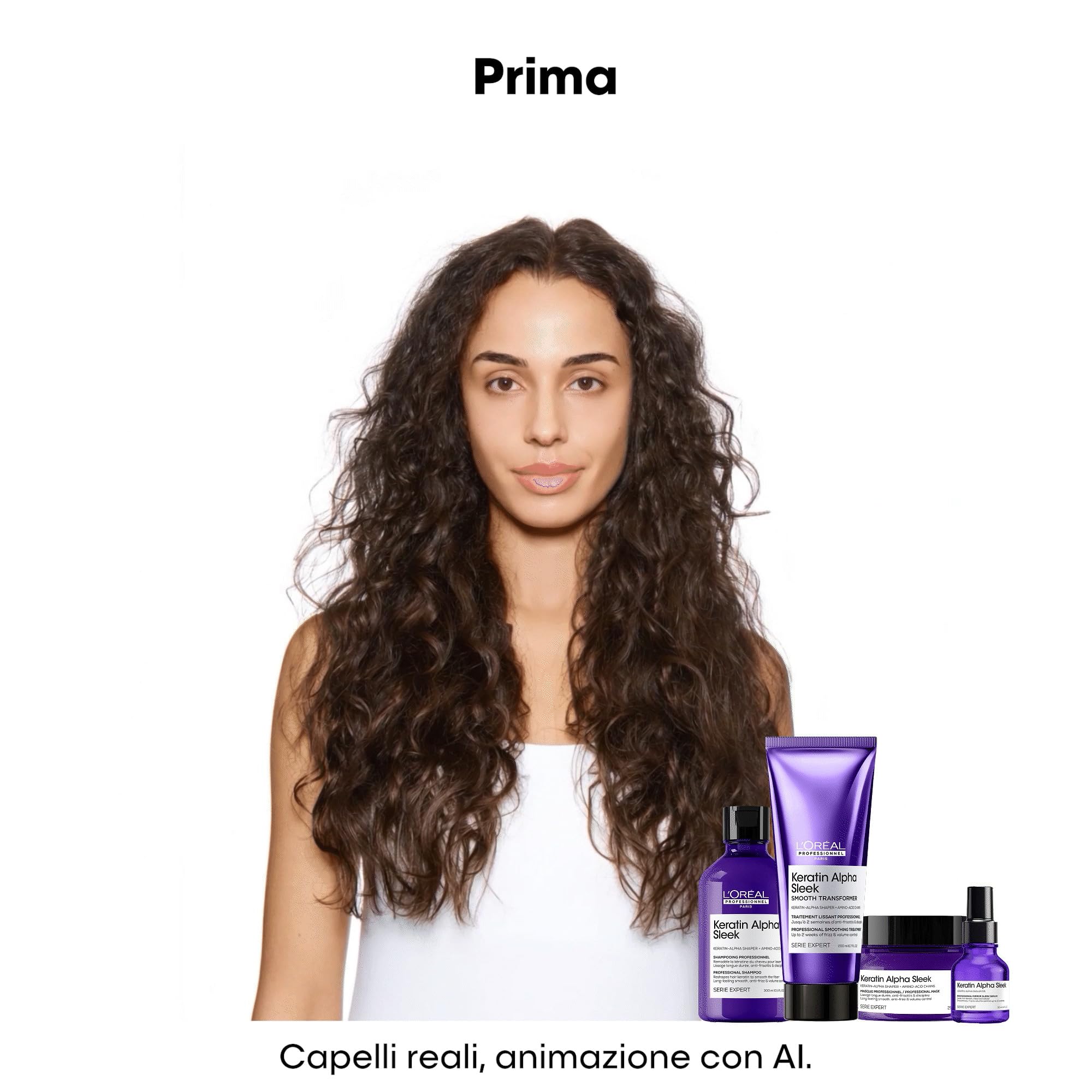 L'Oréal Professionnel, Shampoo Professionale Anticrespo e Disciplinante, Per Tutti i Tipi di Capelli, Capelli Più Morbidi e Luminosi, Con Keratin-Alpha shaper e Aminoacidi, Keratin Alpha Sleek, 500 ml