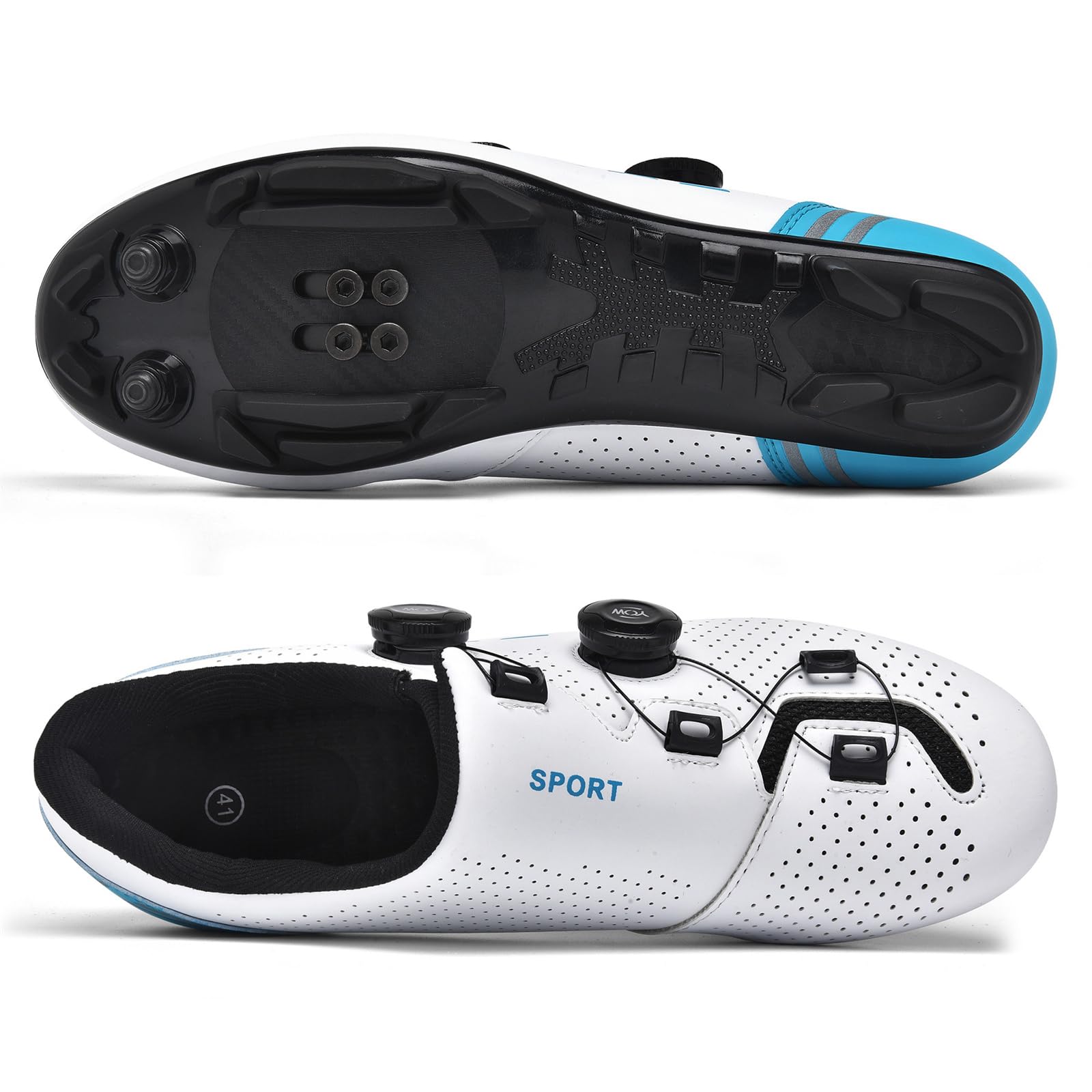 JiuQing Męskie buty na rower górski Buty rowerowe MTB z zatrzaskami SPD Buty rowerowe do jazdy na świeżym powietrzu
