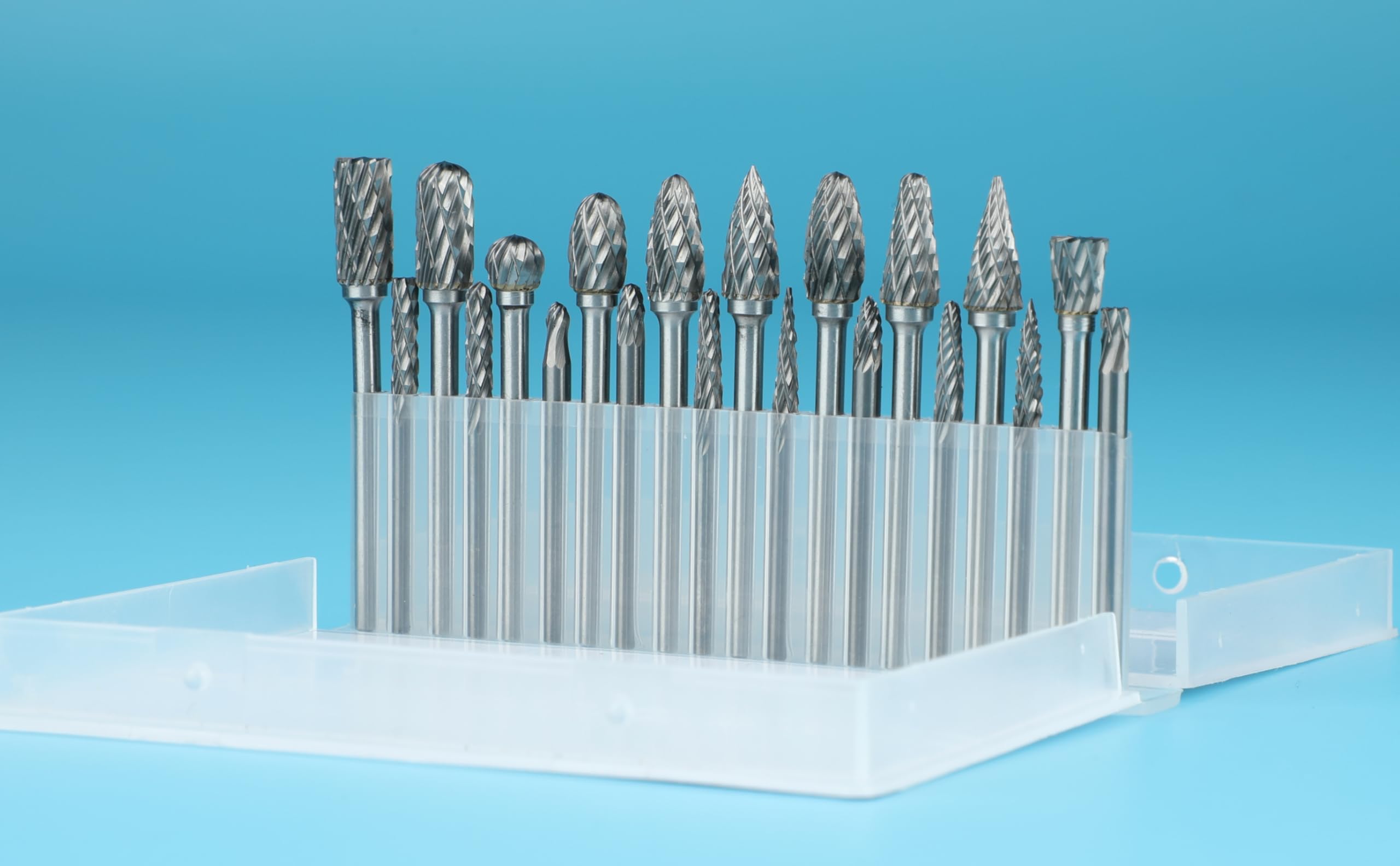 20 Pcs Carbide Burr Bits 1/8" Shank Rotary Tool Accessories Set K60478