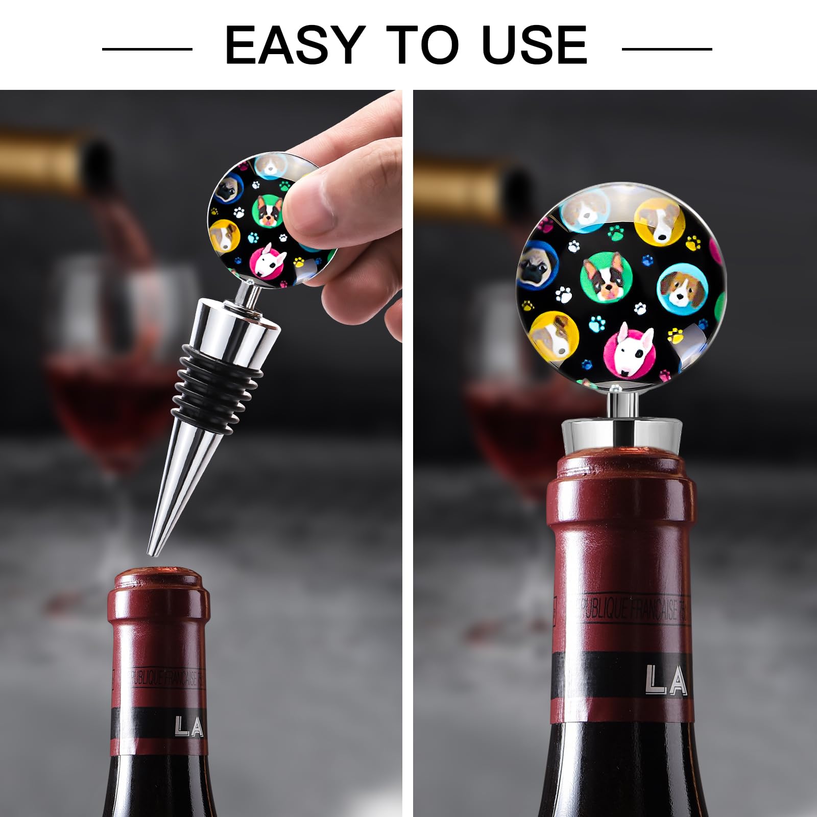 Tappo per Vino, Tappo per Bottiglia di Vino Riutilizzabile, Sicuro per