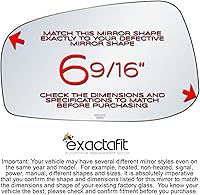 Vista 2 de exactafit 8227L - Espejo de repuesto para espejo lateral del conductor compatible con Volvo S60, S80, V70 2004, 2005, 2006