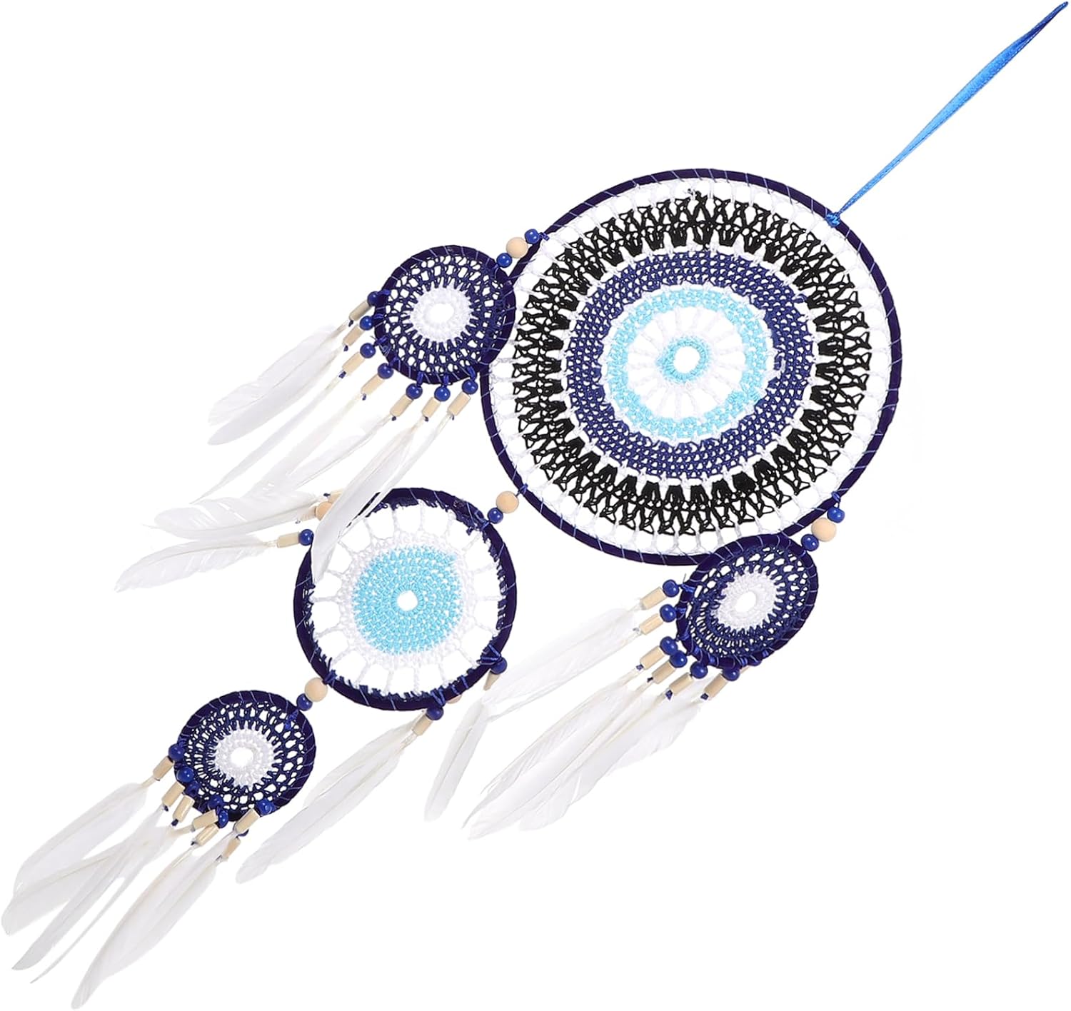 PRETYZOOM Evil Eyes Dream Catcher Pendant Wall Hanging Decor for Bedroom Living Room Lightweight Compact Design Unique Cultural Atmosphere for Friends