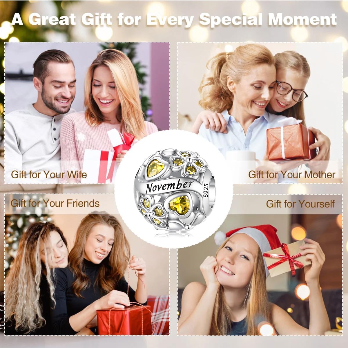 Lucky Clover Birthstone Charms 925 Sterling Silver Charm for Pandora Bracelets and Necklaces Birthday Holiday Women Jewelry Gifts - Image 6