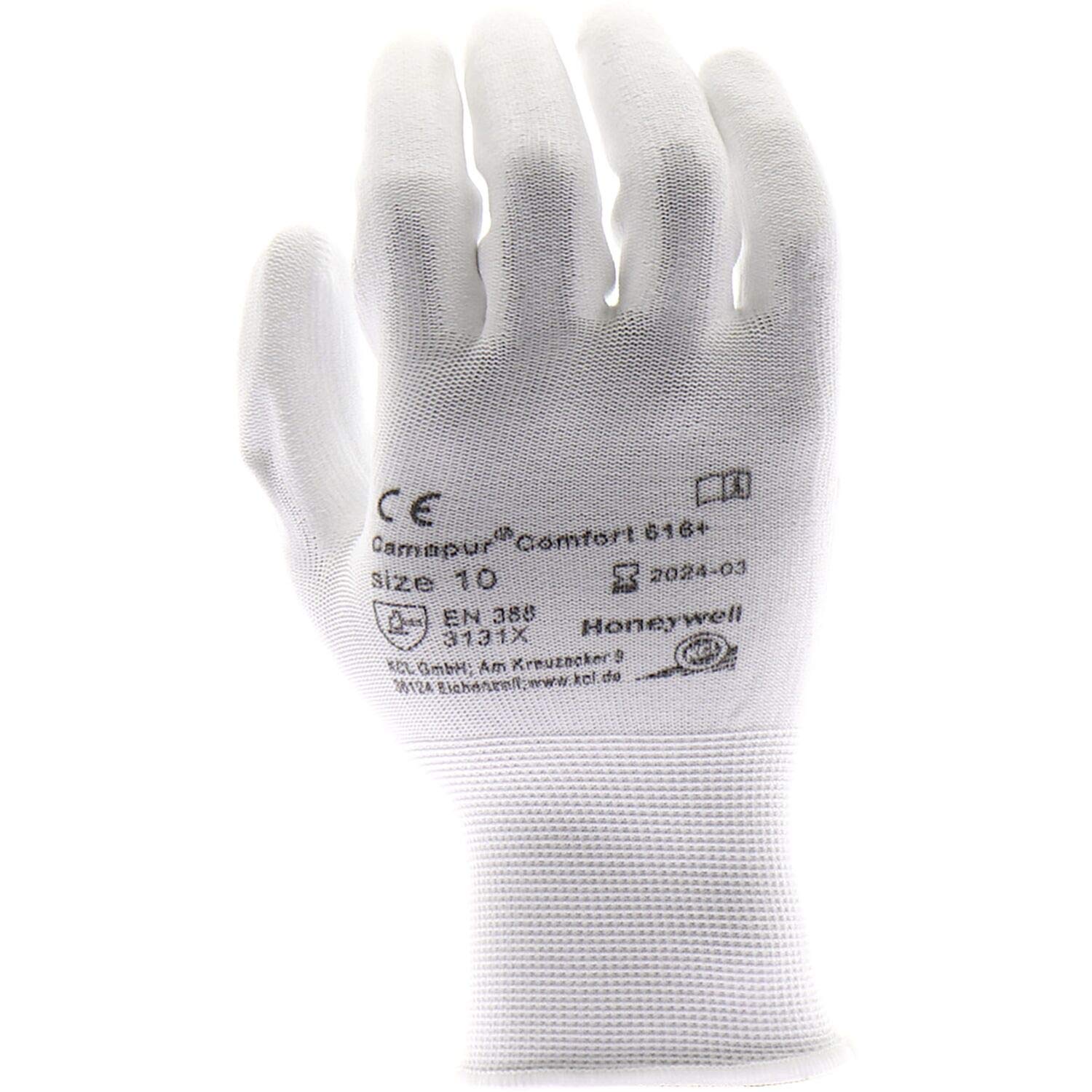 Honeywell Safety Products 616 tamaño 8 Guante protector, color blanco