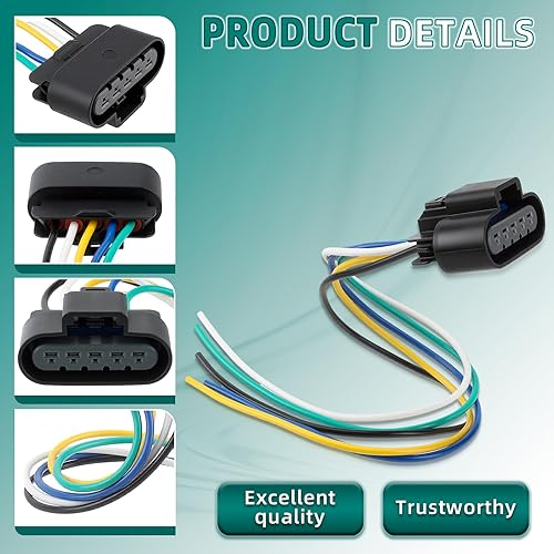 Miniatura 2 de AUTOKAY Conector de faro delantero para Chevrolet Impala LS LT 2006-2013 2.5L 3.6L adaptador hembra arnés de cableado enchufes cable para faros o