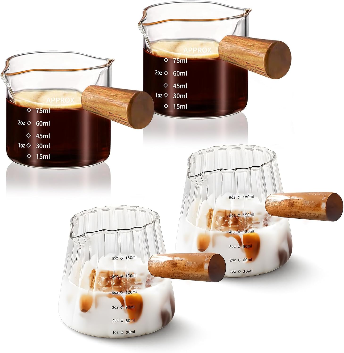 YARRAMATE 100ML & 180ML Glass Measuring Cups