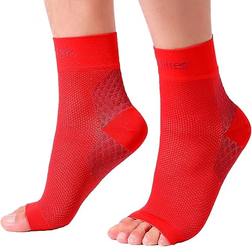 Miniatura 3 de Doc Miller Manga de compresión de tobillo y pie para aliviar el dolor, tendinitis de Aquiles, neuropatía, nano calcetines para mujeres y hombres,
