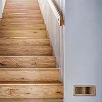 Vista 4 de 2 piezas de cubiertas de ventilación de piso de 4 x 10 pulgadas, registro de piso resistente, cubiertas de ventilación de calor de metal con acabado