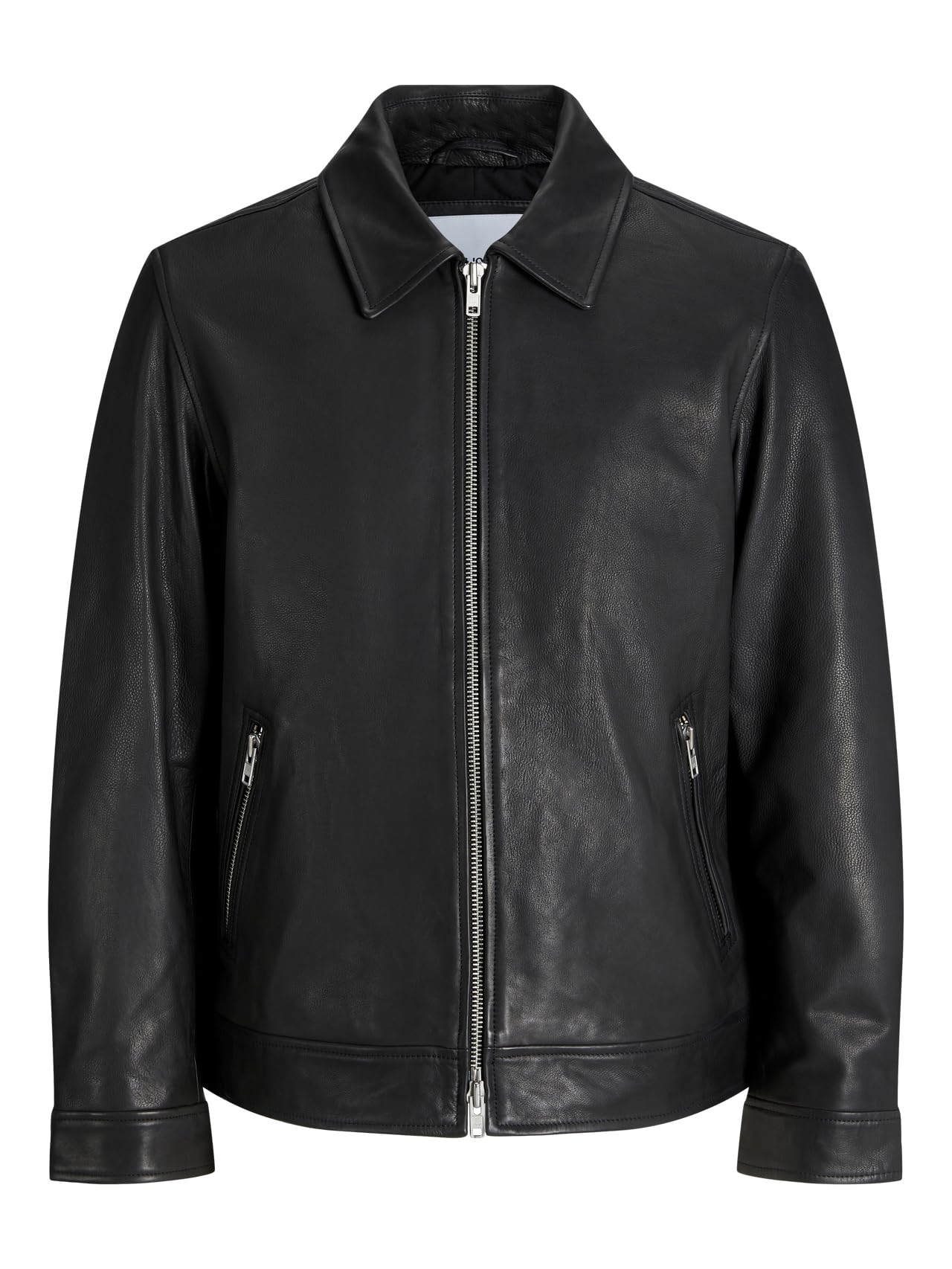 JACK & JONES Męska kurtka skórzana Jjecasablanca Ln, czarna, xx_l, czarny, XXL