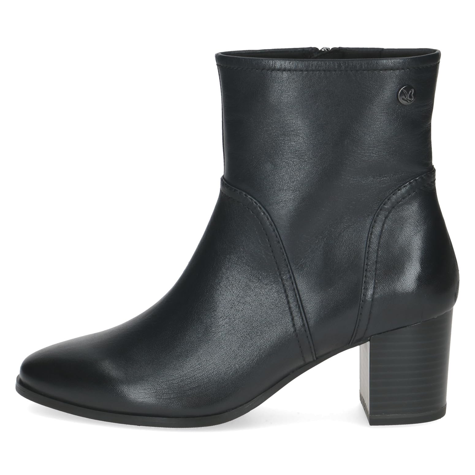 CAPRICE Bottines femme en cuir à talon bloc