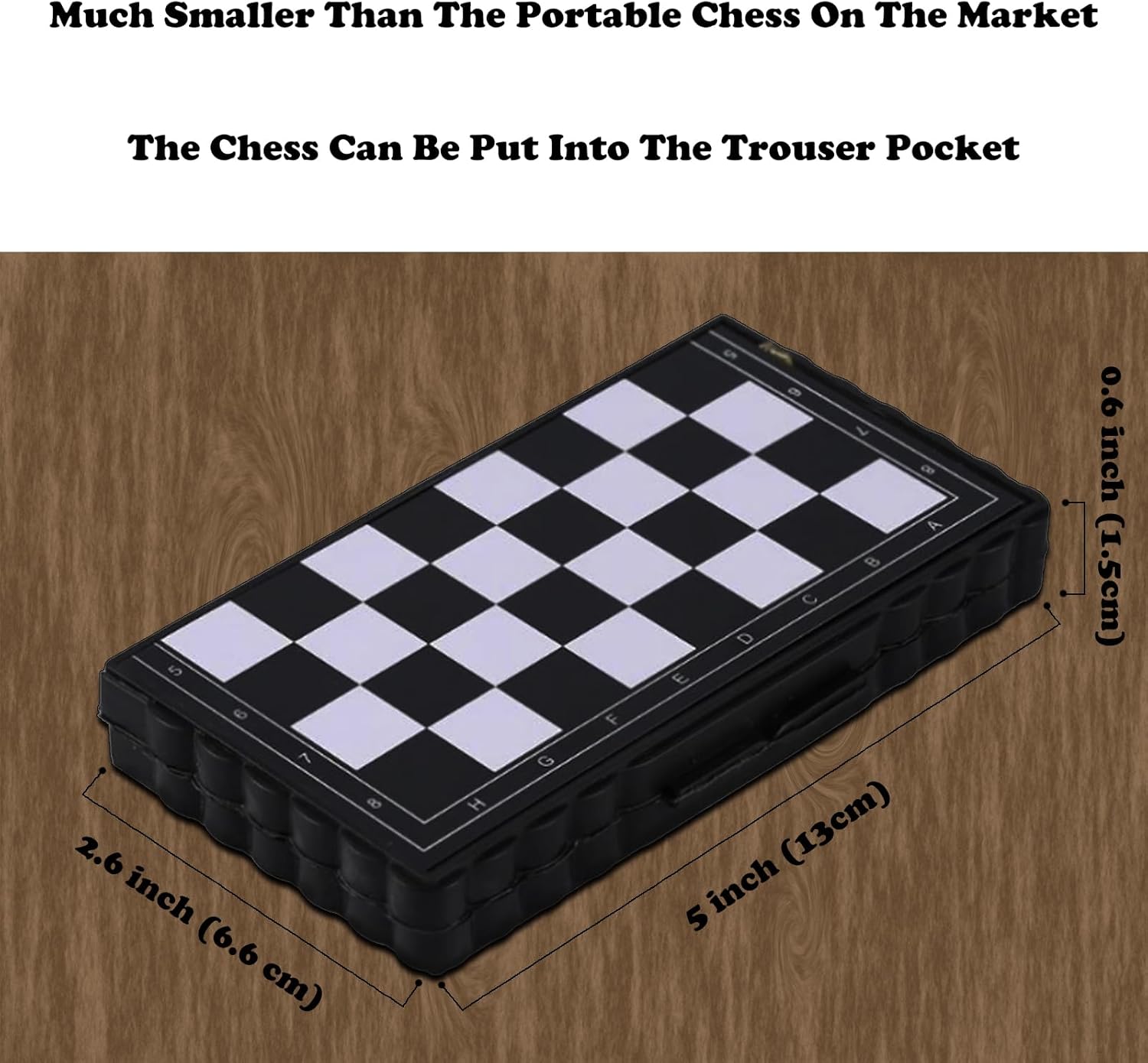 Smoostart Mini Travel Chess Set, 5-Inch Palm-Sized and Magnetically Designed, Compact and Exquisite Interesting Board Game Set