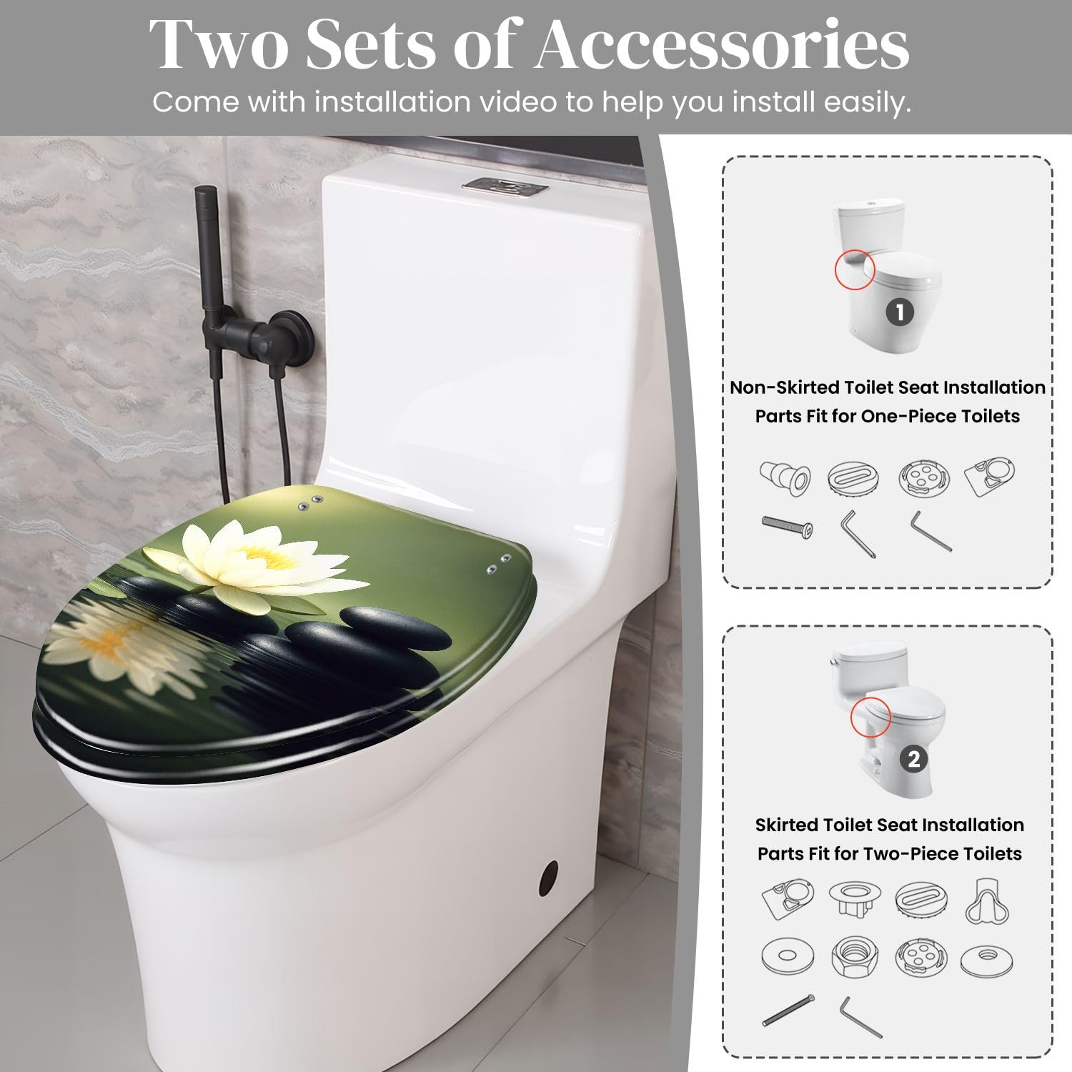 Asiento de inodoro alargado genérico para baño