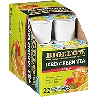 Vista 1 de Bigelow - Té verde helado tropical, K-Cup, 0.10 onzas, 22/caja