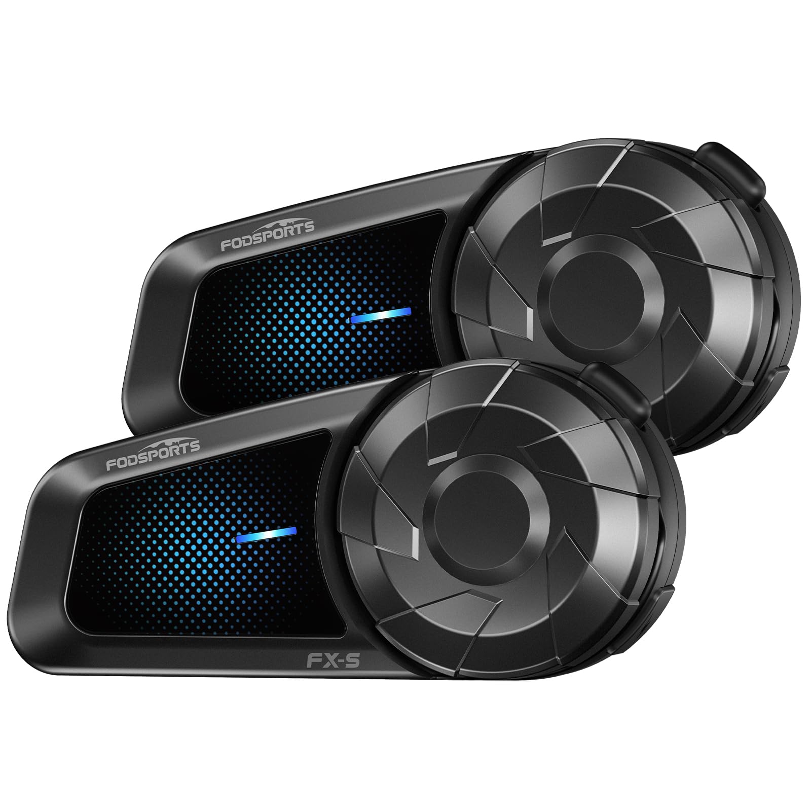Fodsports FX-S Intercom Moto Duo per 2 Caschi, Citofono Moto Bluetooth 5.4, Sistema di Comunicazione con Impermeabile IP67, Collegamento Universale, Vivavoce Automatico/Manuale