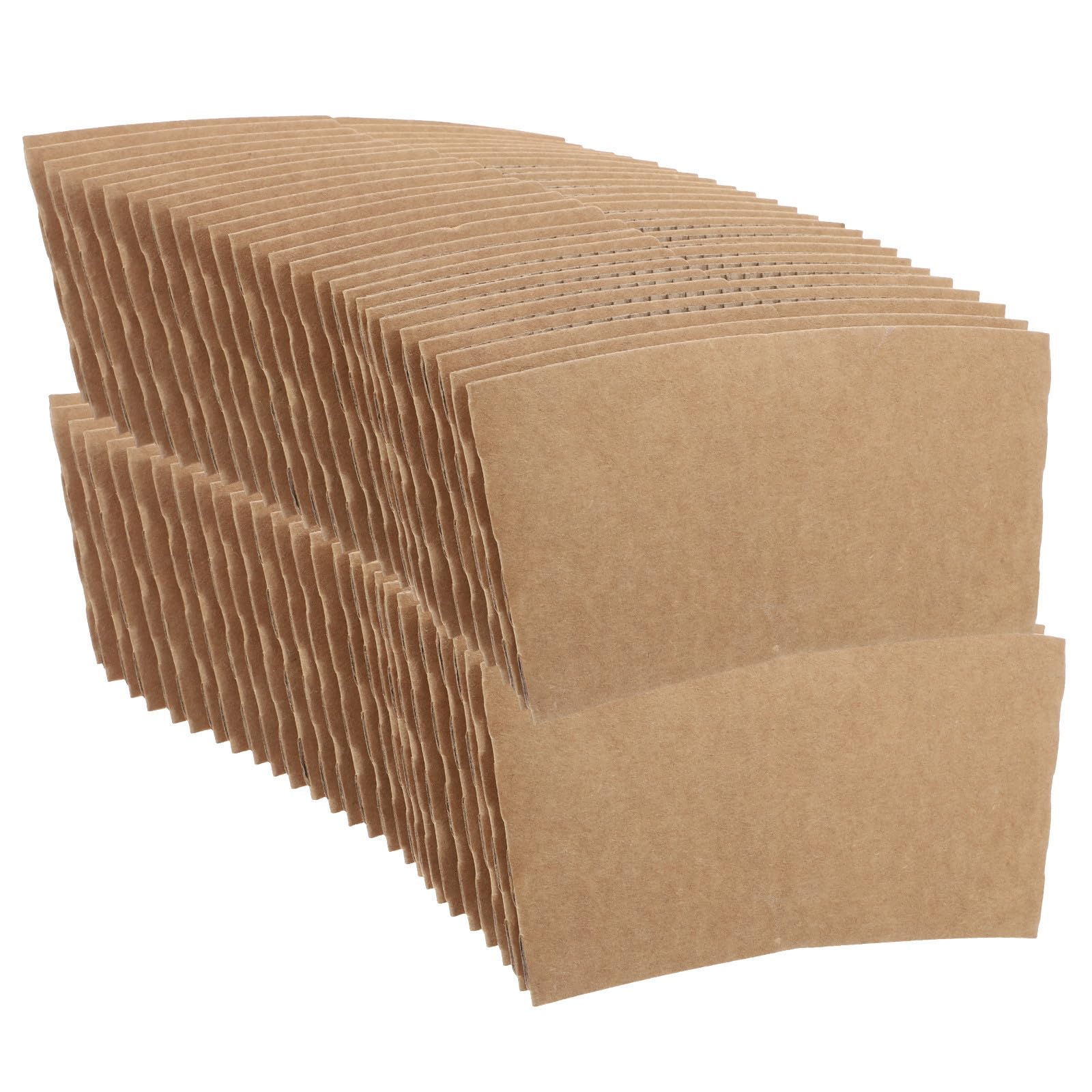 Fundas para vasos de papel kraft de 100 unidades que aíslan el calor del café