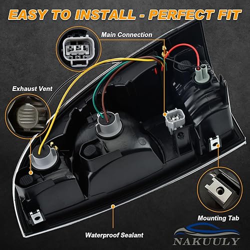 Miniatura 4 de Nakuuly Conjunto de luz trasera compatible con Tacoma Pickup 2005-2015 para conductor y pasajero, luces traseras LED, conjunto de señal de freno con
