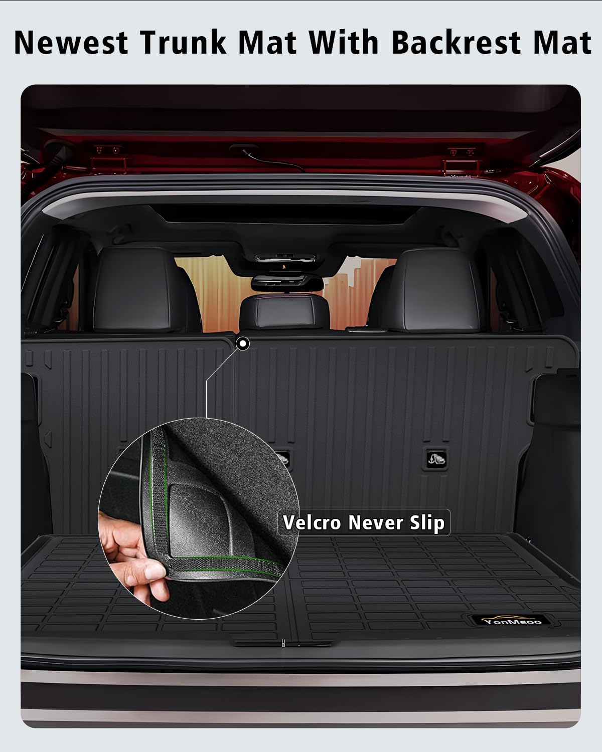 Floor Mats Custom for Nissan Kicks 2025 2026 SV/SR (Not for S) Cargo Liner with Backrest Mat All Weather TPE Rubber Full Set Floor Liners Trunk Mat for Kicks Automotive Accessories, Black