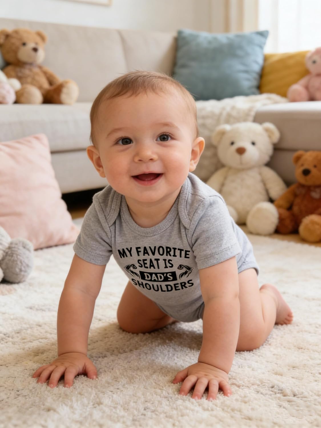 UNIFACO Unisex Baby Funny Saying Outfit Short and Long Sleeve Bodysuits Romper 0-18M - Image 3