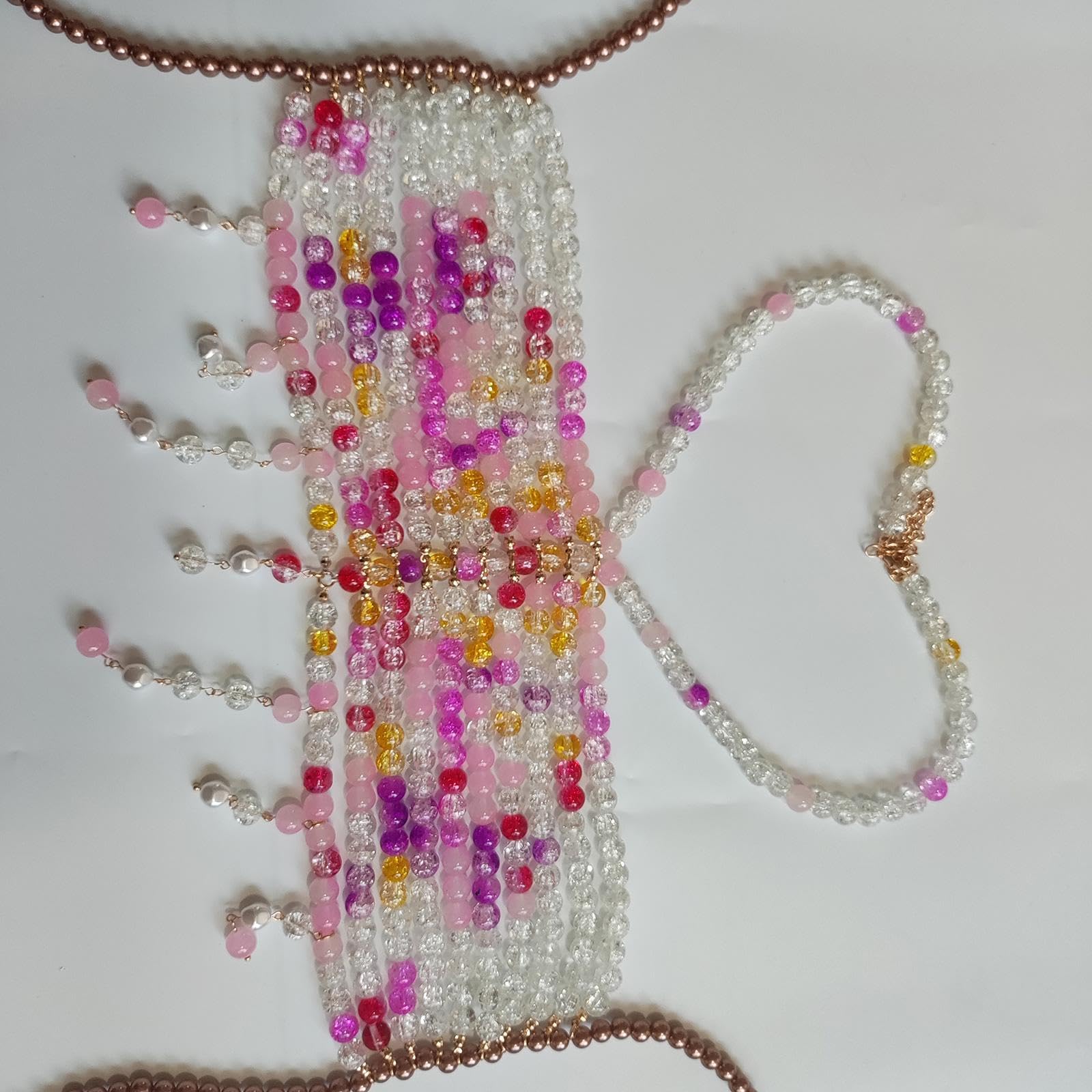 Chaîne de Corps en Perles, Accessoire de Corps Unique, Bijou de Corps Respirant pour La Musique