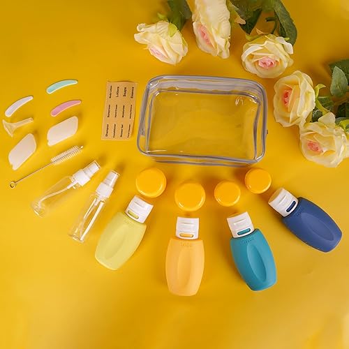Miniatura 10 de JaneJu - Botellas de viaje para artículos de tocador, aprobadas por la TSA, paquete de 4 recipientes de tamaño de viaje, recargables a prueba de