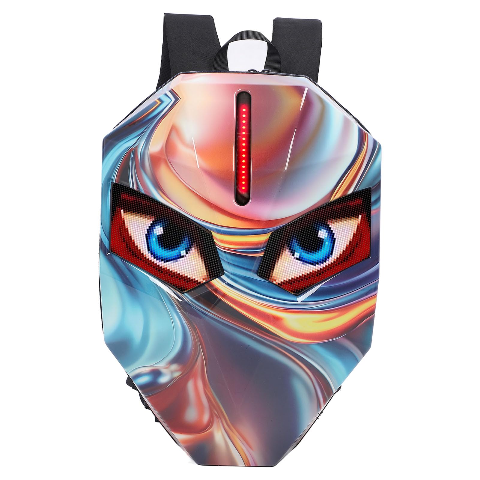 Sac à dos à moto LED programmable avec écran haute résolution 60x48 connecté