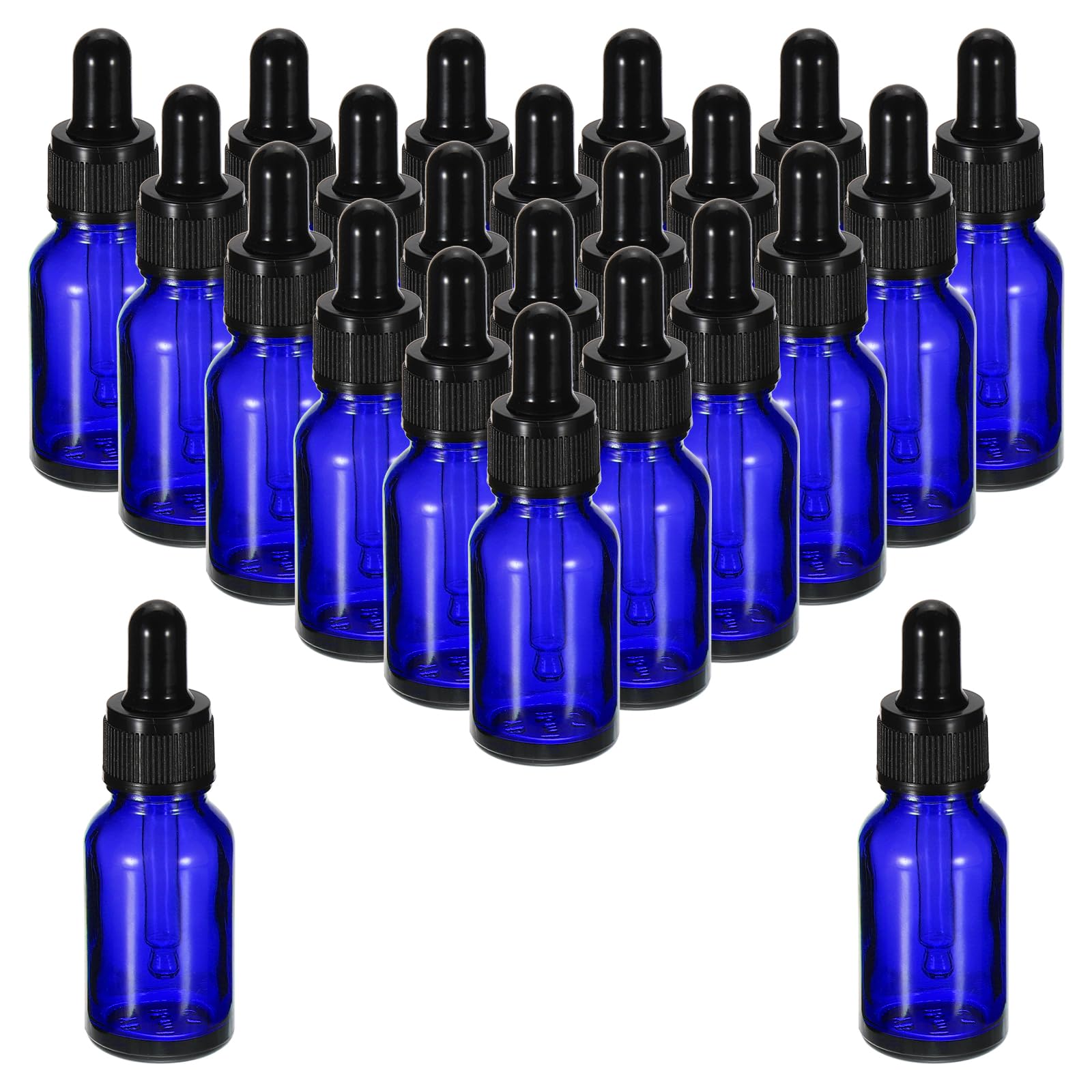 Flacon compte-gouttes en verre bleu 15ml PATIKIL pour huiles essentielles