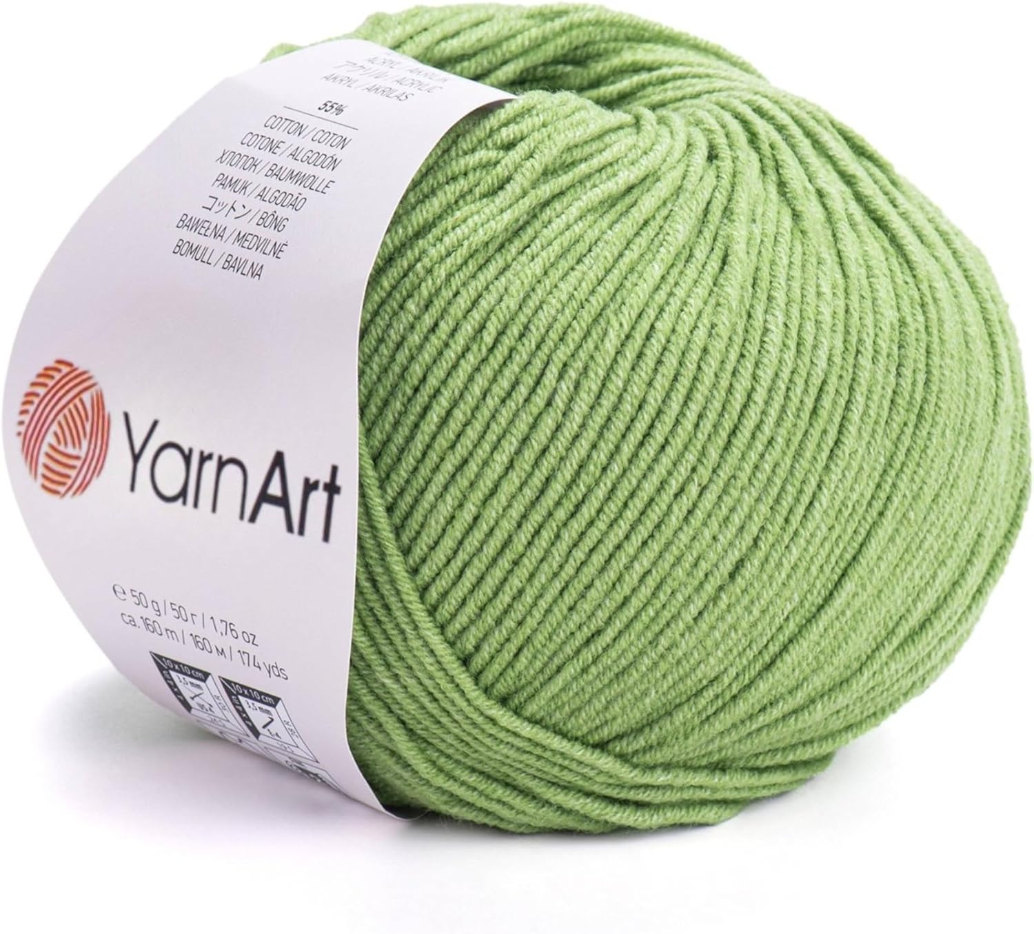 YarnArt Soft Cotton Acrylic Blend Yarn - for Amigurumi, Crochet and Knitting – DK Weight, All-Season Craft Yarn for Kids and Adults Garments, Baby Items and Accessories, 160 m/50 g,Pack of 4 (23)