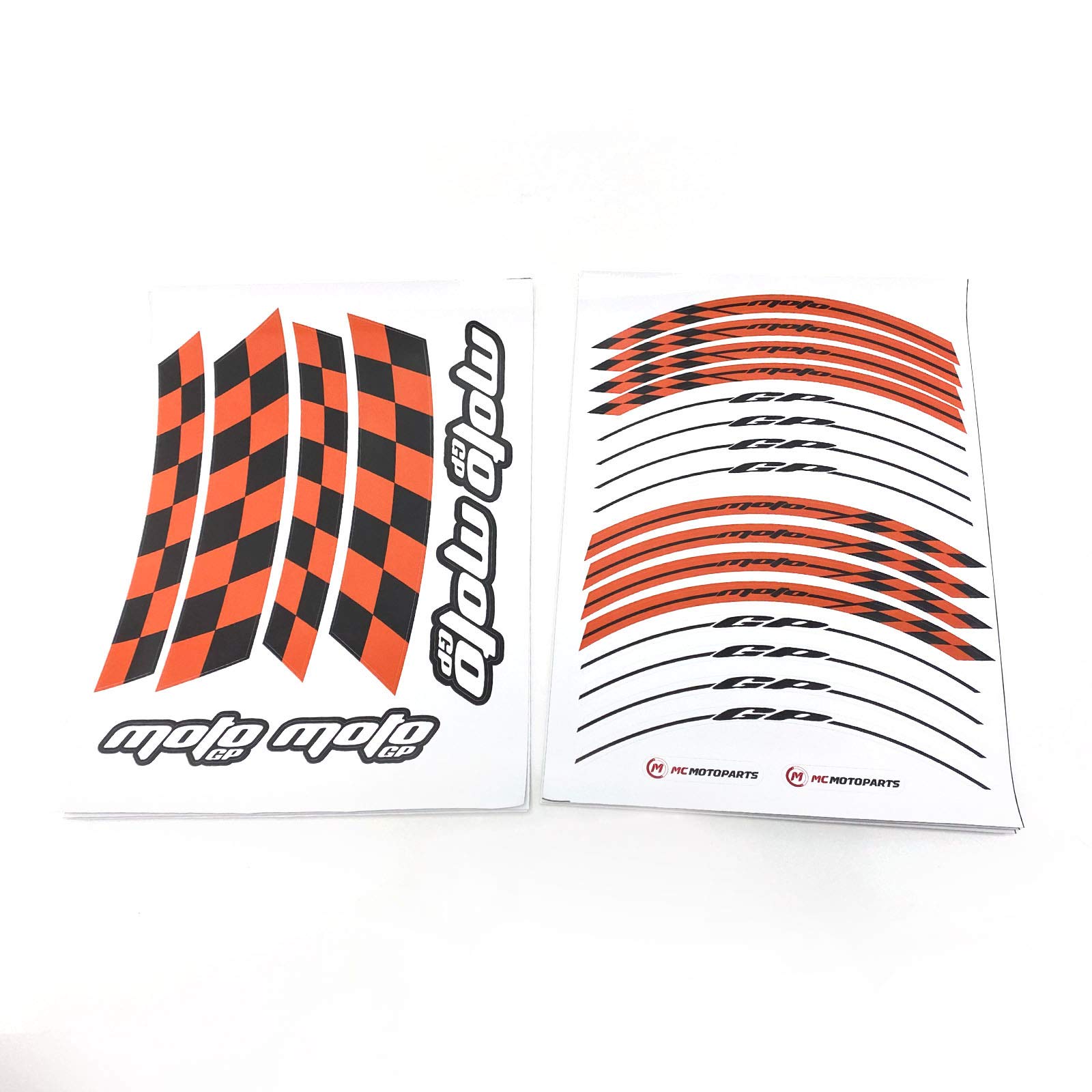 MC MOTOPARTS 17 inch Rim Stickers Decals Vinyl Glossy Compatible with CBR1000RR CBR600RR CBR650F CB500R CB1000R CB600F CB500X CB1000 HORNET 20 21 22 23 24 Orange