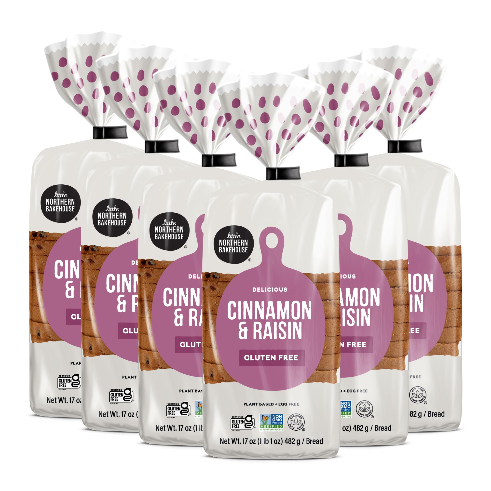 Cinnamon & Raisin Gluten Free Bread by Little Northern Bakehouse – 17 Ounce (Pack of 6)