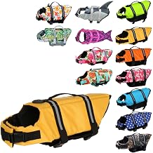 24HOURS KM514G Life Jacket, For Dogs, Size S, Yellow, Dog/Pet Safety Gear, For Small/Medium/Large Dogs, For Playing in the Water, Pool, Sea, and River, Floating Vest, Dog/Pet Life Jacket, Pet/Dog Accessories, Pet Flotation Goods