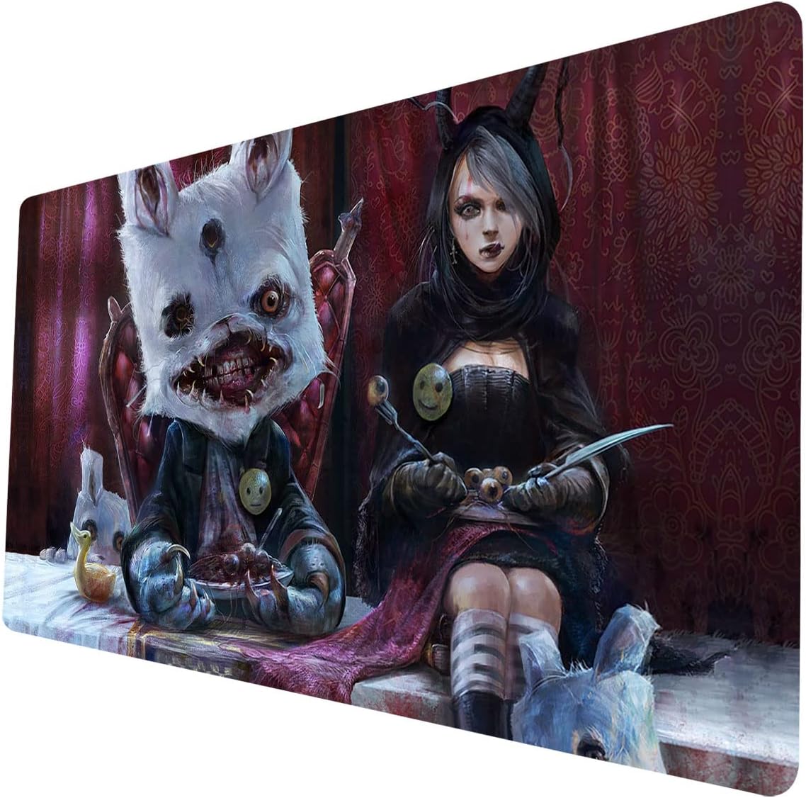 MTG Playmat, 24 x 14 Inches TCG Card Mat, Smooth Rubber Surface, Board Game Mats for MTG DTCG CCG RPG Trading Card