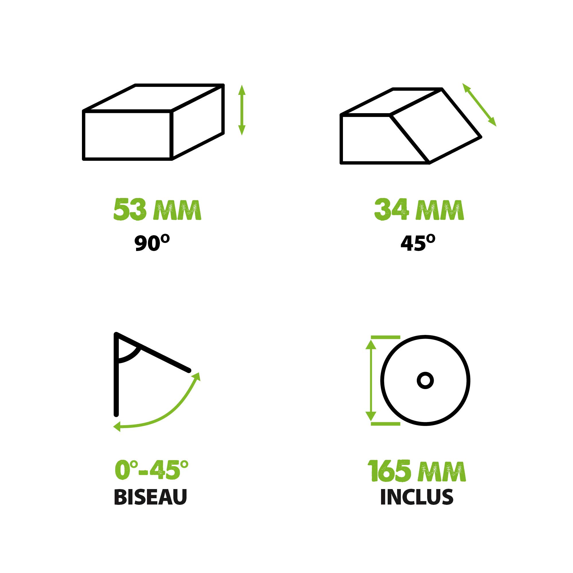 Evolution Power Tools F165CCSL Scie Circulaire Multi-Matériaux, Découpe l’acier, l’aluminium, le bois clouté, le plastique et bien plus, 165 mm (230V)