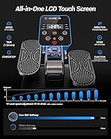 Vista 2 de Under Desk Elliptical Machine, Electric Seated Pedal Exerciser, Min Leg Exerciser with Remoter, 12 Level Speeds, Forward & Reverse Direction, Manual