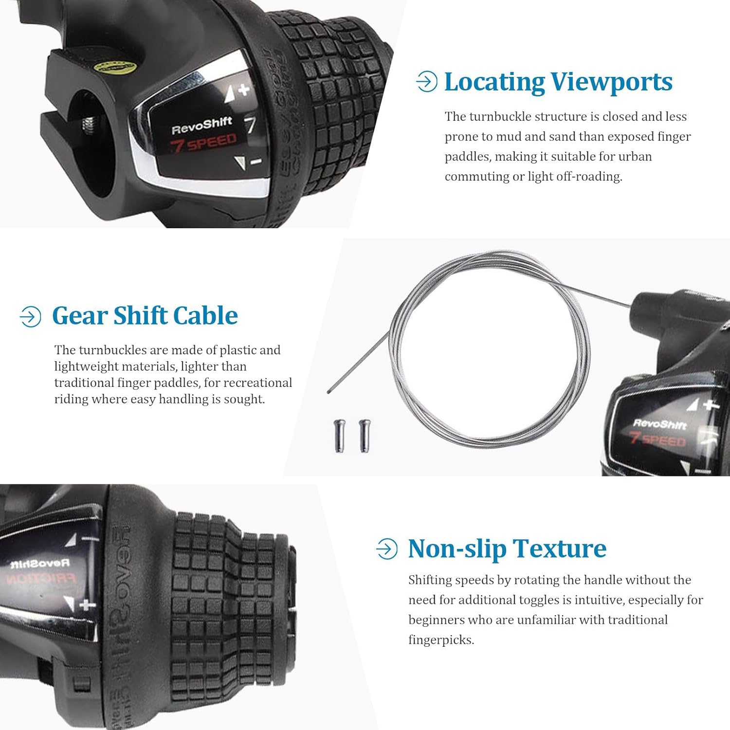 Bicycle Right Shift Lever, SL-RS35 3/7 Speed Bicycle Twist Grip Gear, Bicycle Handle Shifter for Mountain Bicycle Commuter Bicycle Folding Bicycle