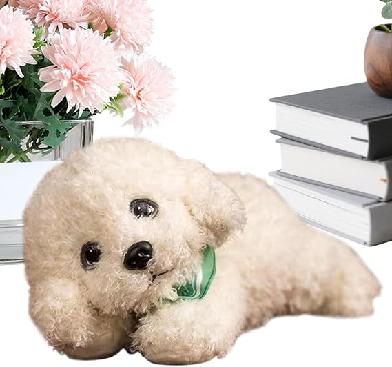 Stuffed Puppy Toy - Soft Cuddle Hound, Pet with Premium SPU, Companion with for Home Decoration, Realistic Mutt Plush, Decorative Golden Retriever for Kids Room Home Decor