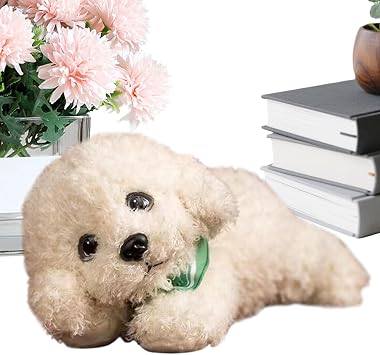 Stuffed Puppy Toy - Soft Cuddle Hound, Pet with Premium SPU, Companion with for Home Decoration, Realistic Mutt Plush, Decorative Golden Retriever for Kids Room Home Decor