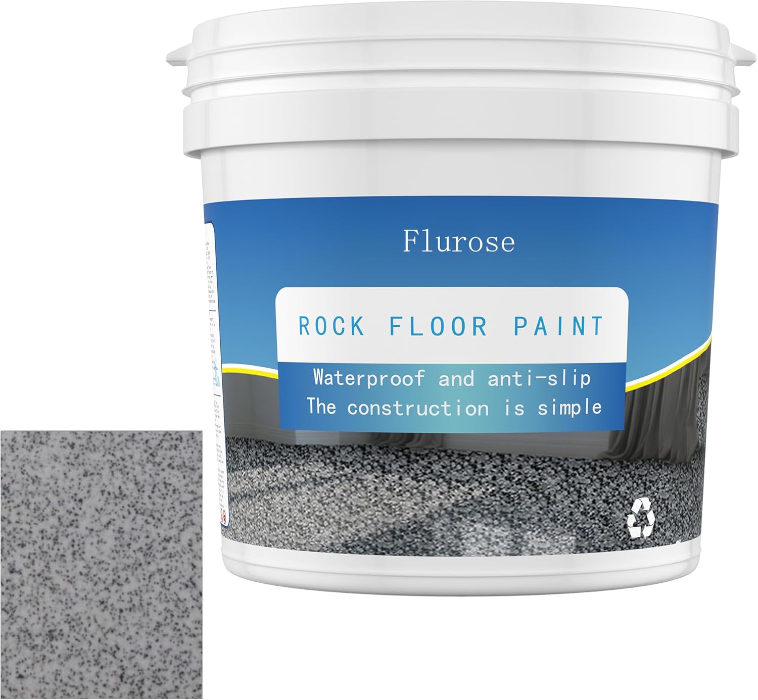 Epoxy Colored Sand Floor Paint, Epoxy Coating, 105oz (3KG), Gray | Interior & Exterior Surfaces, Wear-Resistant & Non-Slip Marble Effect Finish