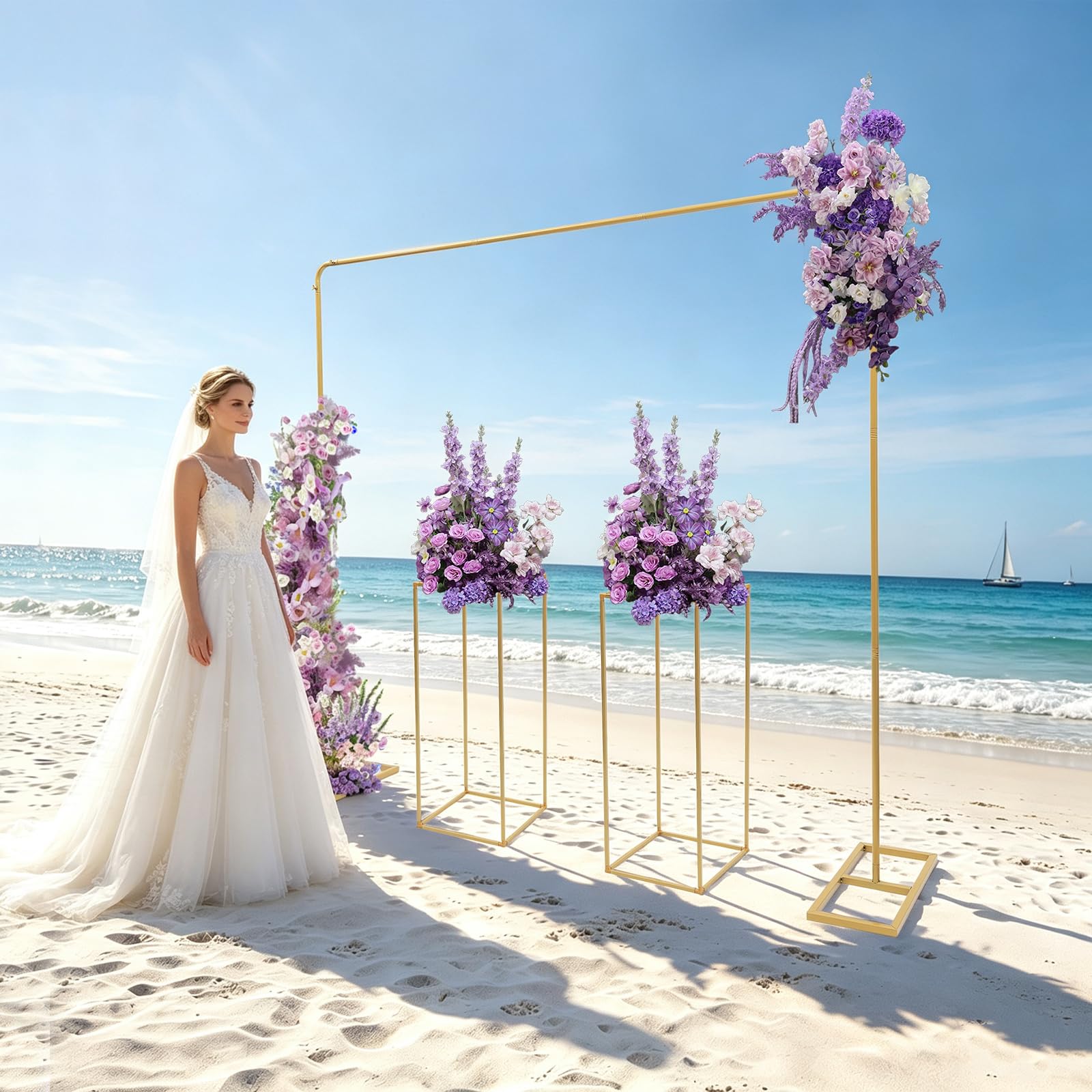 Set di supporto per matrimonio, con palloncini dorati, decorazione per