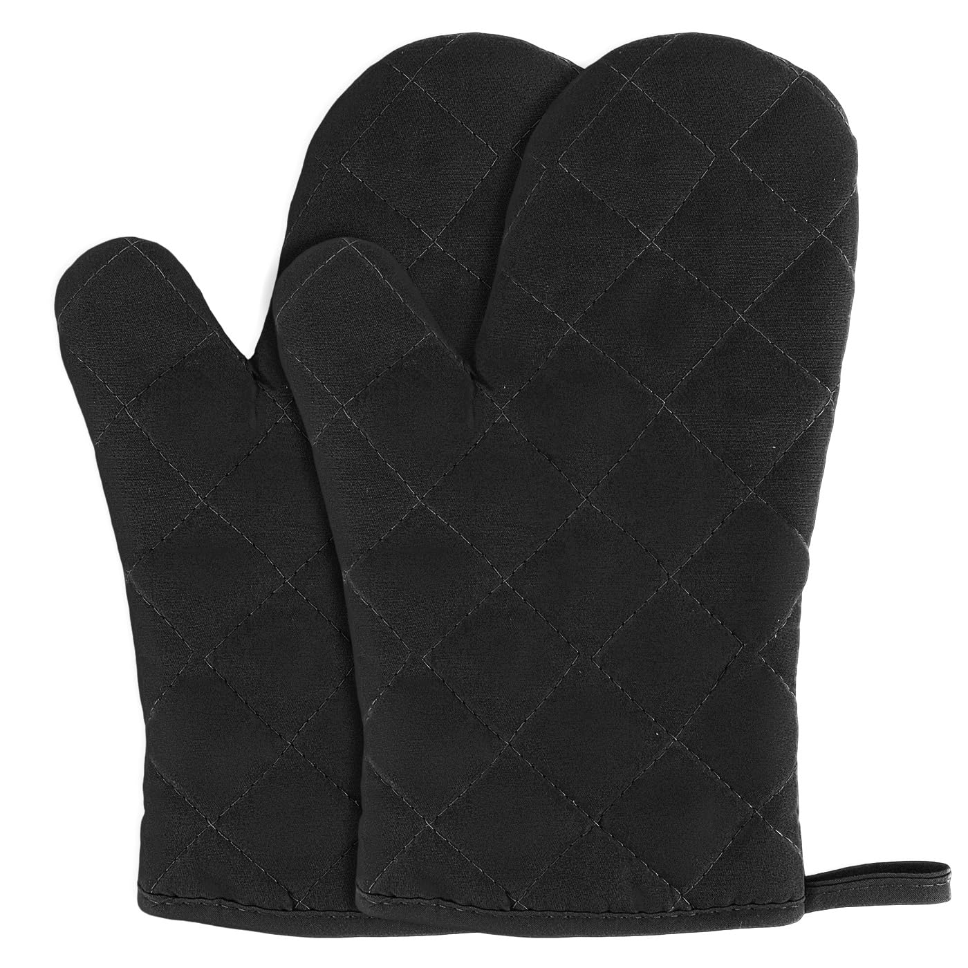 Wznnlt Black Oven Gloves Heat Resistant Oven Gloves Oven Mitt For Cooking, Frying, Baking (Black)