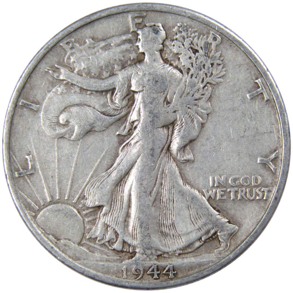 1944 S Liberty Walking Half Dollar VF Very Fine 90% Silver 50c US Coin