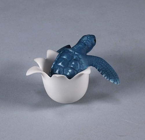 Miniatura 6 de TURTLE HATCHING from EGG by JOHN PERRY Blue Mobile rocking sculpture TIPSY TURTLE