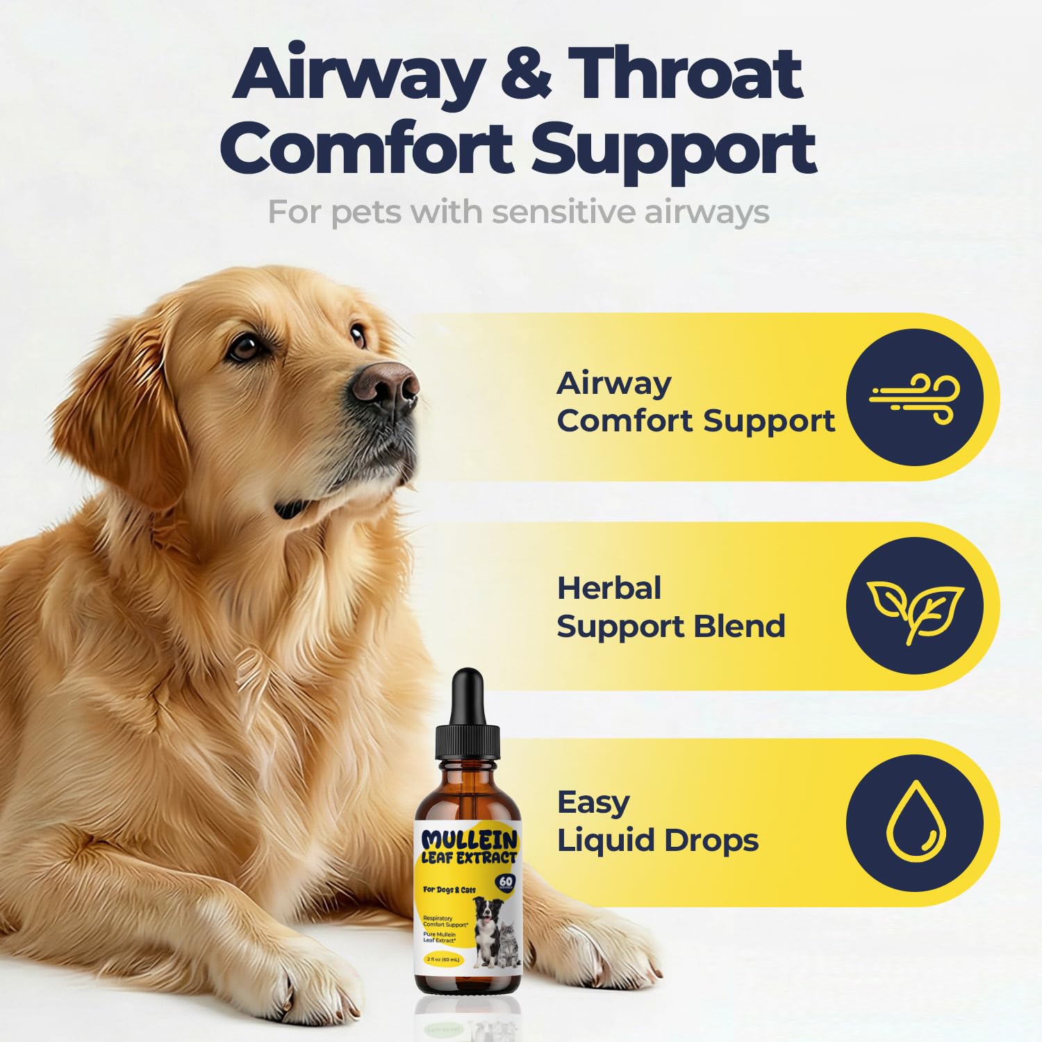 Mullein Drops for Dogs & Cats with Chlorophyll, Cough & Respiratory Support — Amazon image 2