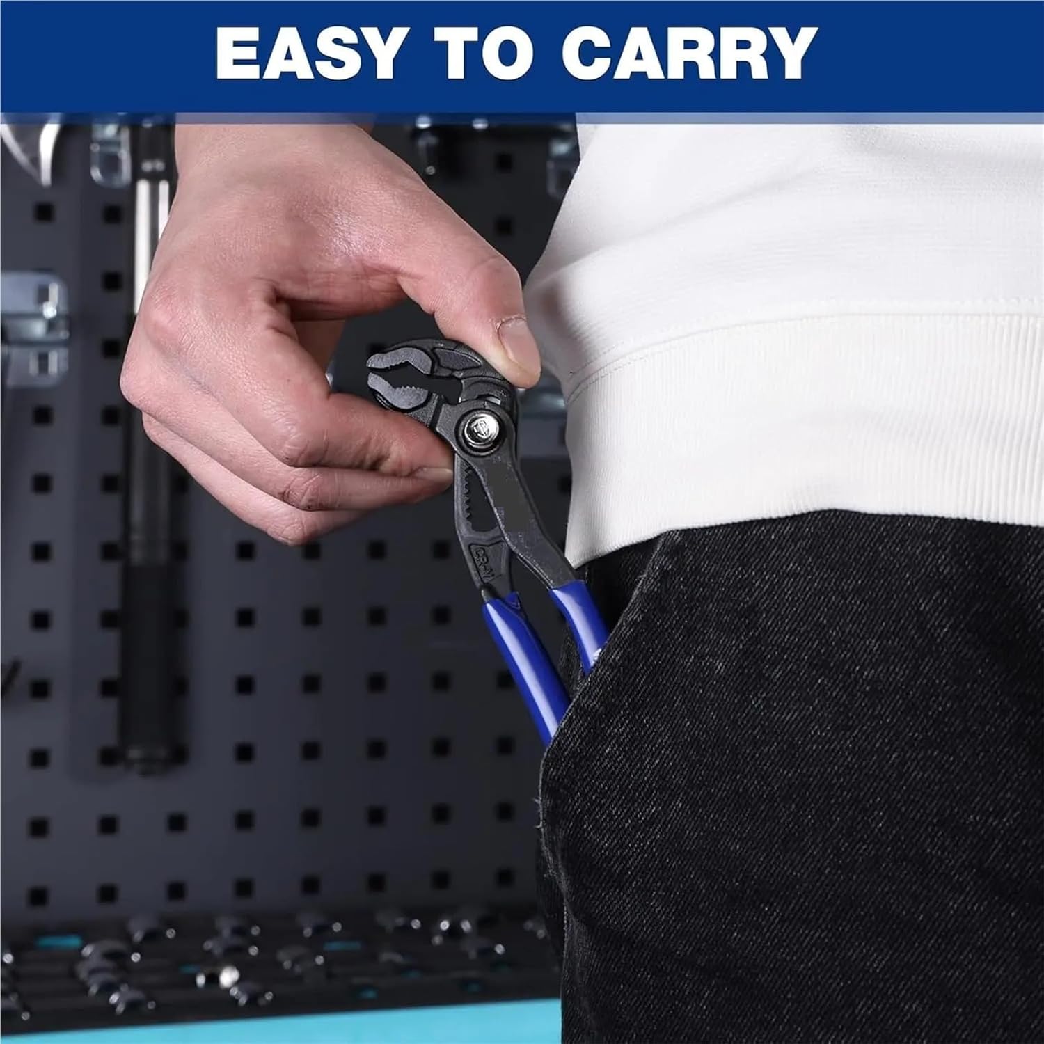 5-Inch Water Pump Pliers, Quick Adjust Groove Joint Plier with Comfortable Grips for Plumbing